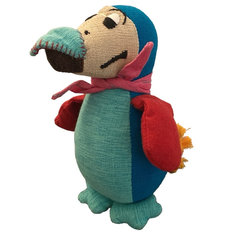 Handmade puffin plushie Barbara Samsoni RARE hand dyed bird penguin